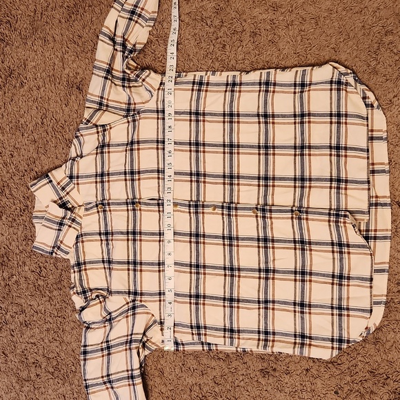UNIQLO WOMEN'S PLAID FLANNEL SLEEVE SHIRT, - Picture 5 of 6